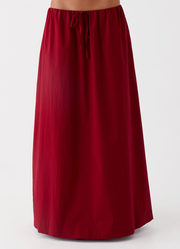 Cheryl Maxi Skirt Cherry Red – Peppermayo1