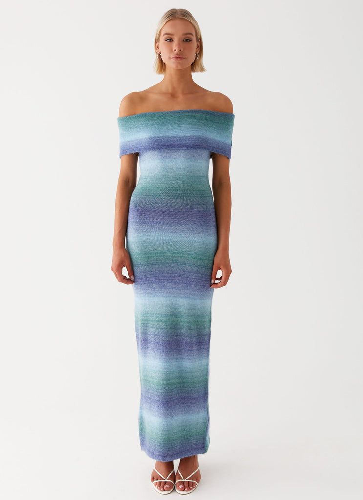 Clarity Knit Maxi Dress - Blue Ombre Peppermayo Clarity Knit Maxi Dress - Blue Ombre Peppermayo