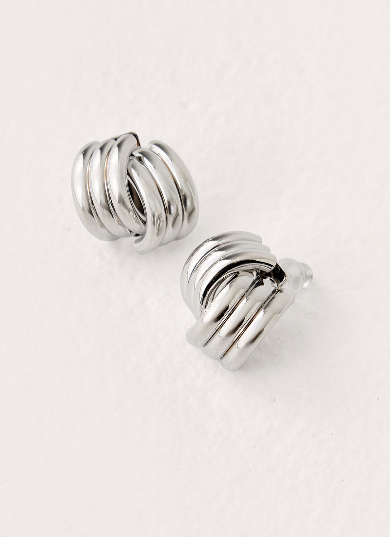 Clean Cut Earrings - Silver