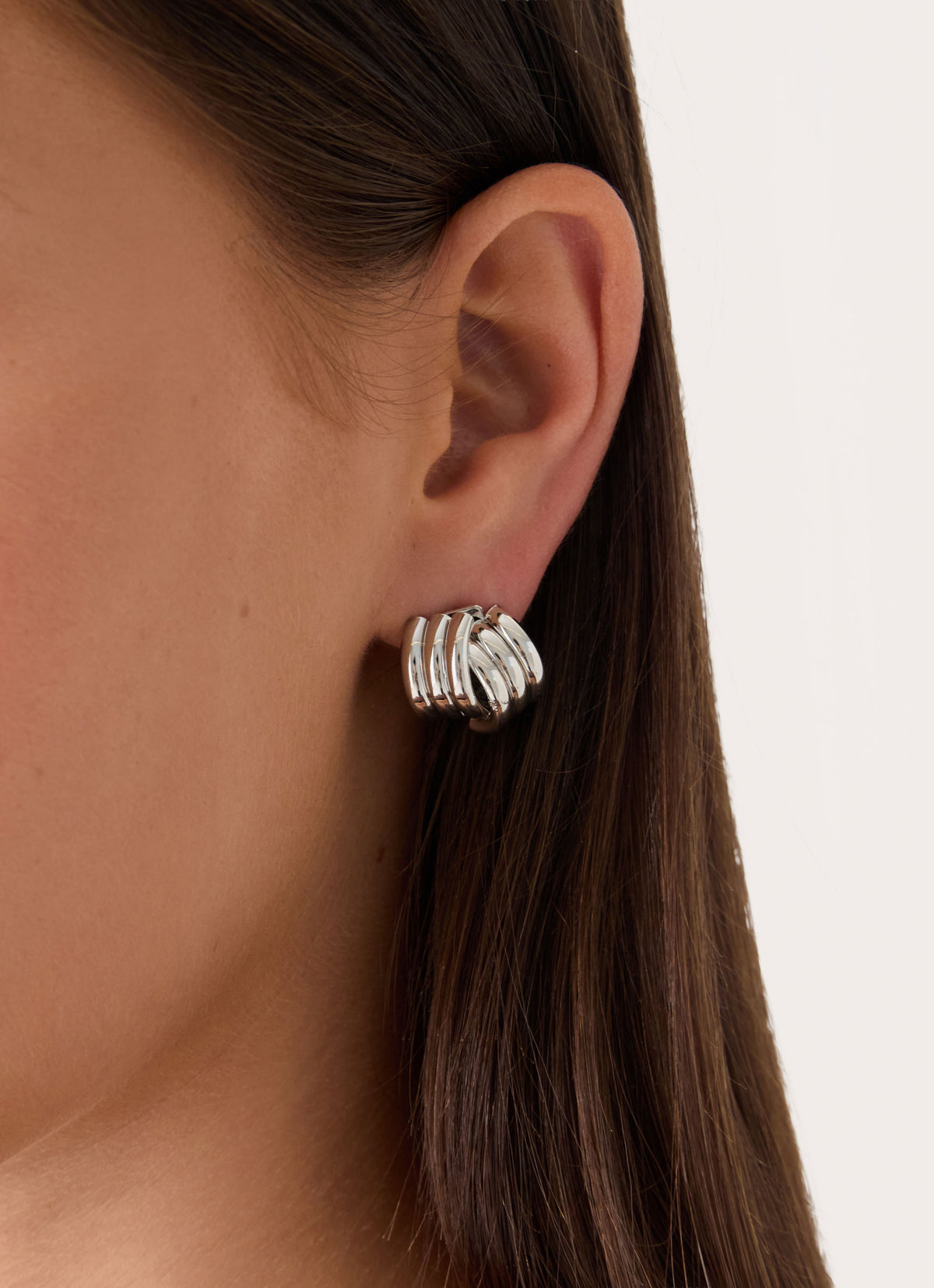 Clean Cut Earrings - Silver