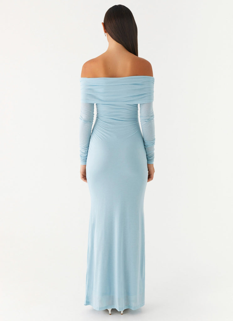 Cocoa Long Sleeve Maxi Dress - Blue