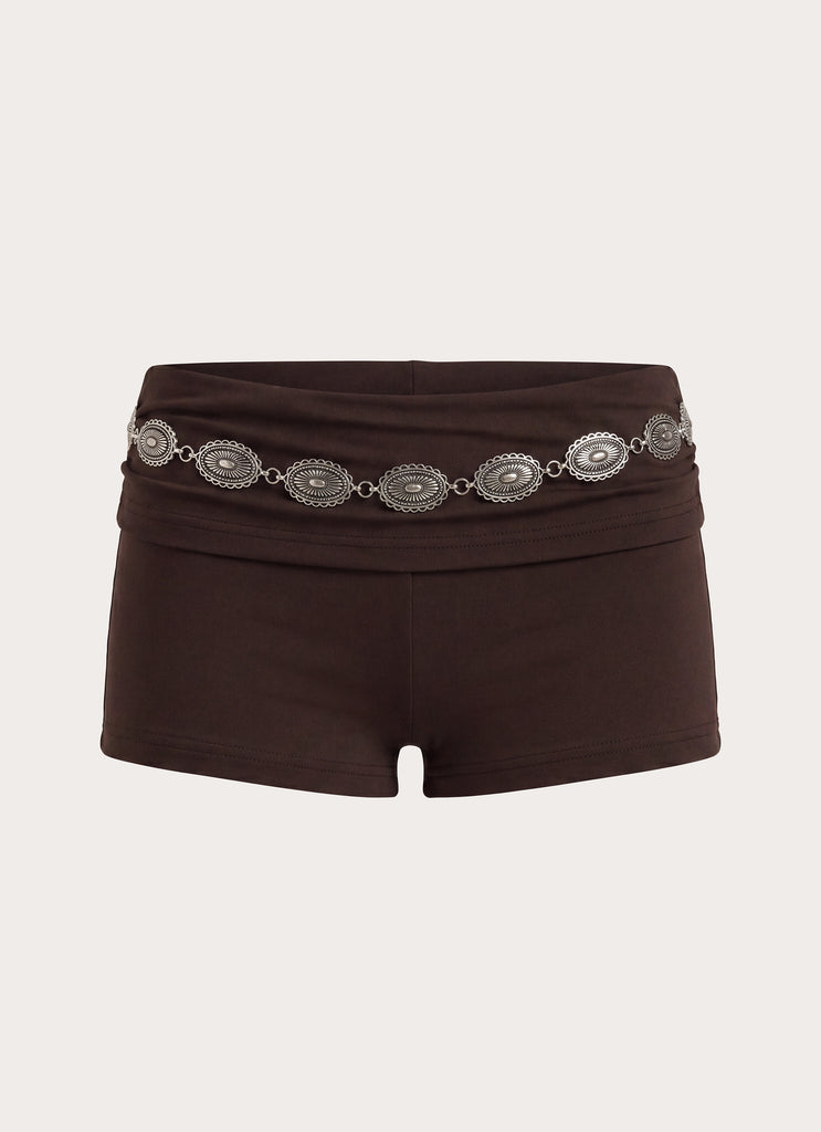 Coma Belt Low Rise Shorts - Chocolate