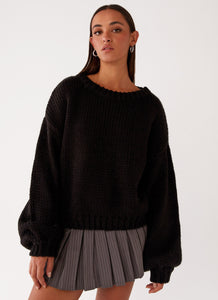 Costella Knit Sweater - Black