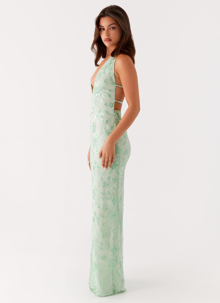 Cydney Beaded Maxi Dress - Sage Peppermayo Cydney Beaded Maxi Dress - Sage Peppermayo