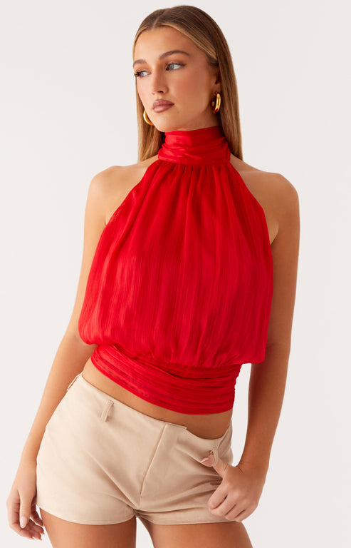 Trixie Twist Off Shoulder Top - Maroon – Peppermayo