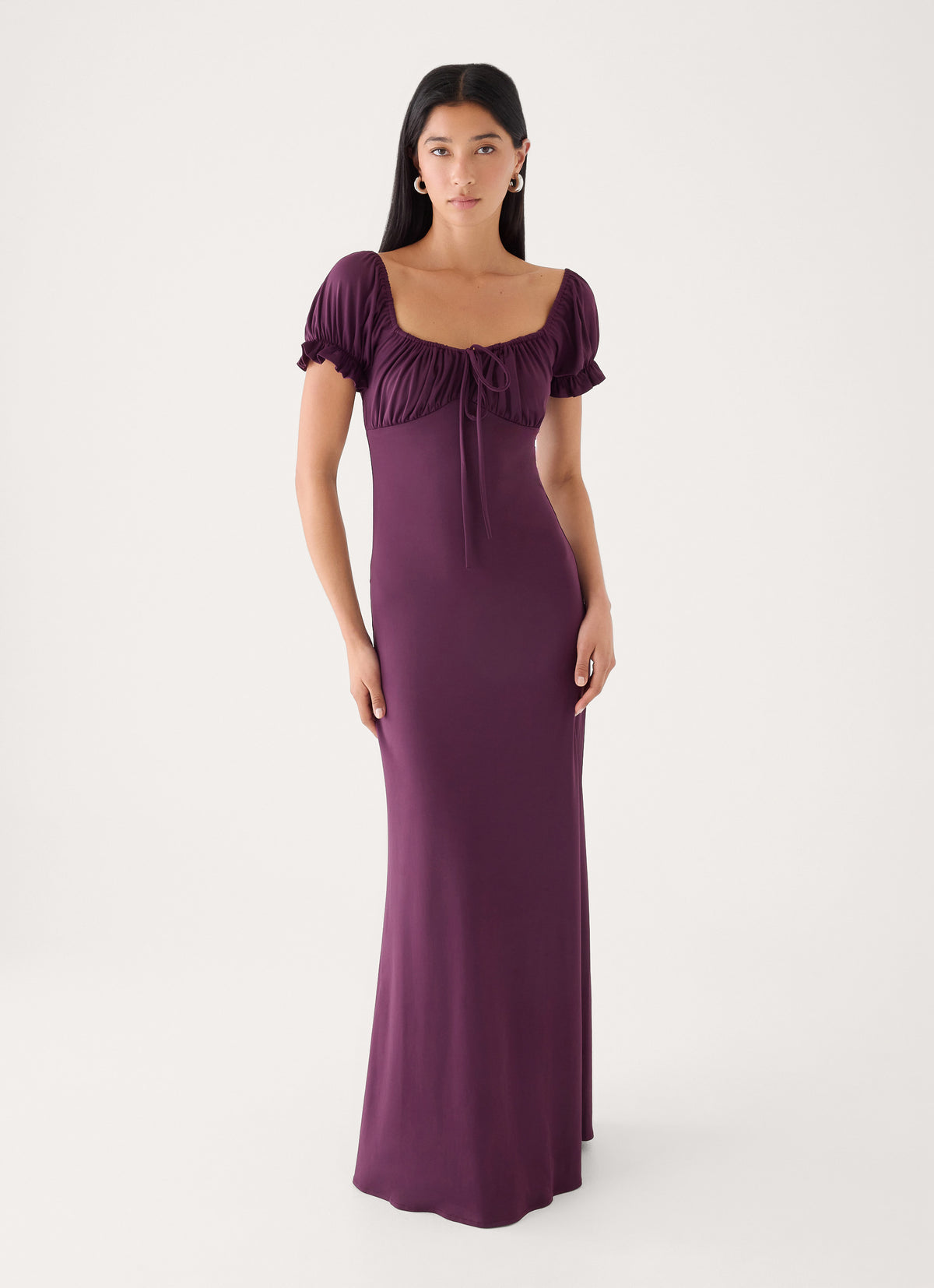 Dahli Jersey Maxi Dress - Eggplant