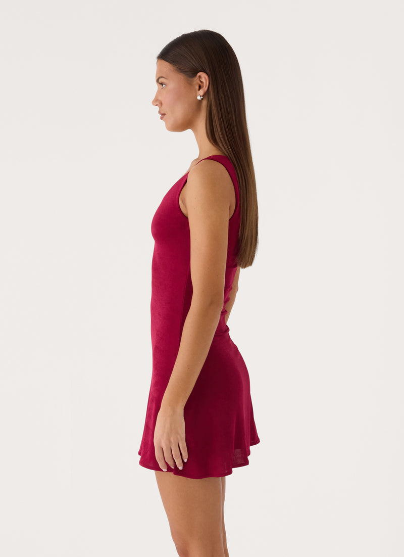 Dancia Mini Dress - Sangria