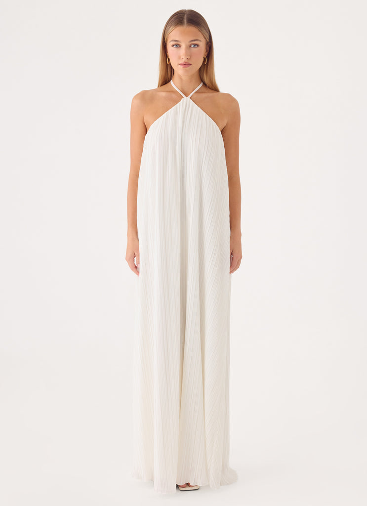 Danni Halter Maxi Dress - White