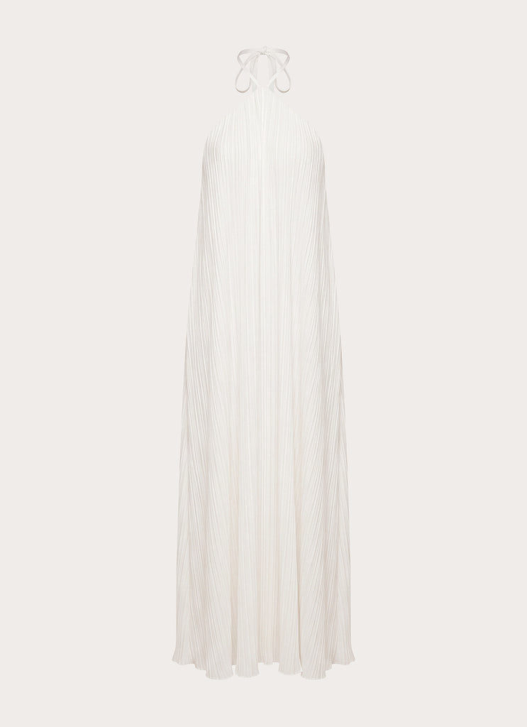 Danni Halter Maxi Dress - White