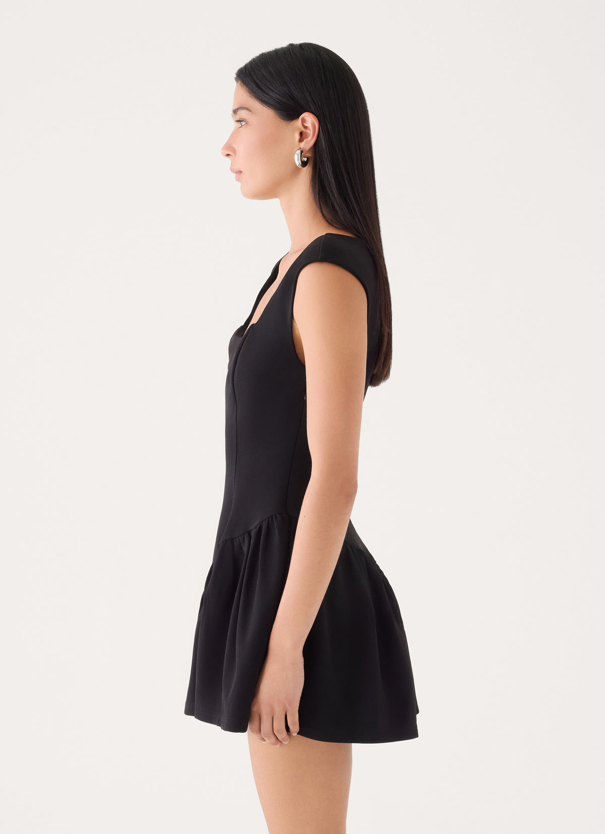 Dark Bloom Mini Dress - Black