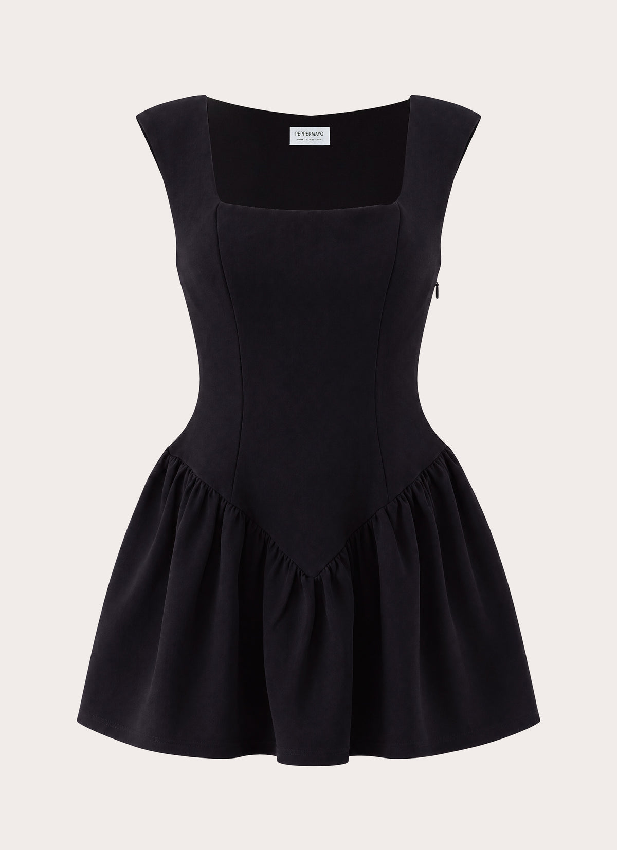 Dark Bloom Mini Dress - Black