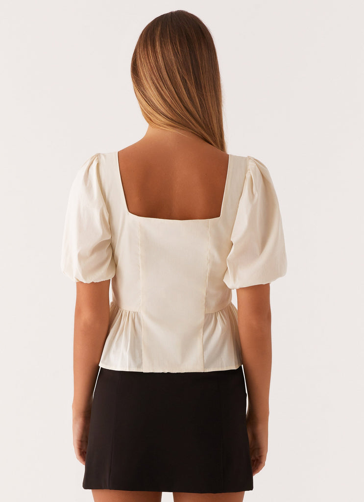 Dawson Puff Sleeve Top - White