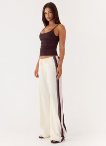 Deacon Low Rise Pants - Bloom Stripe