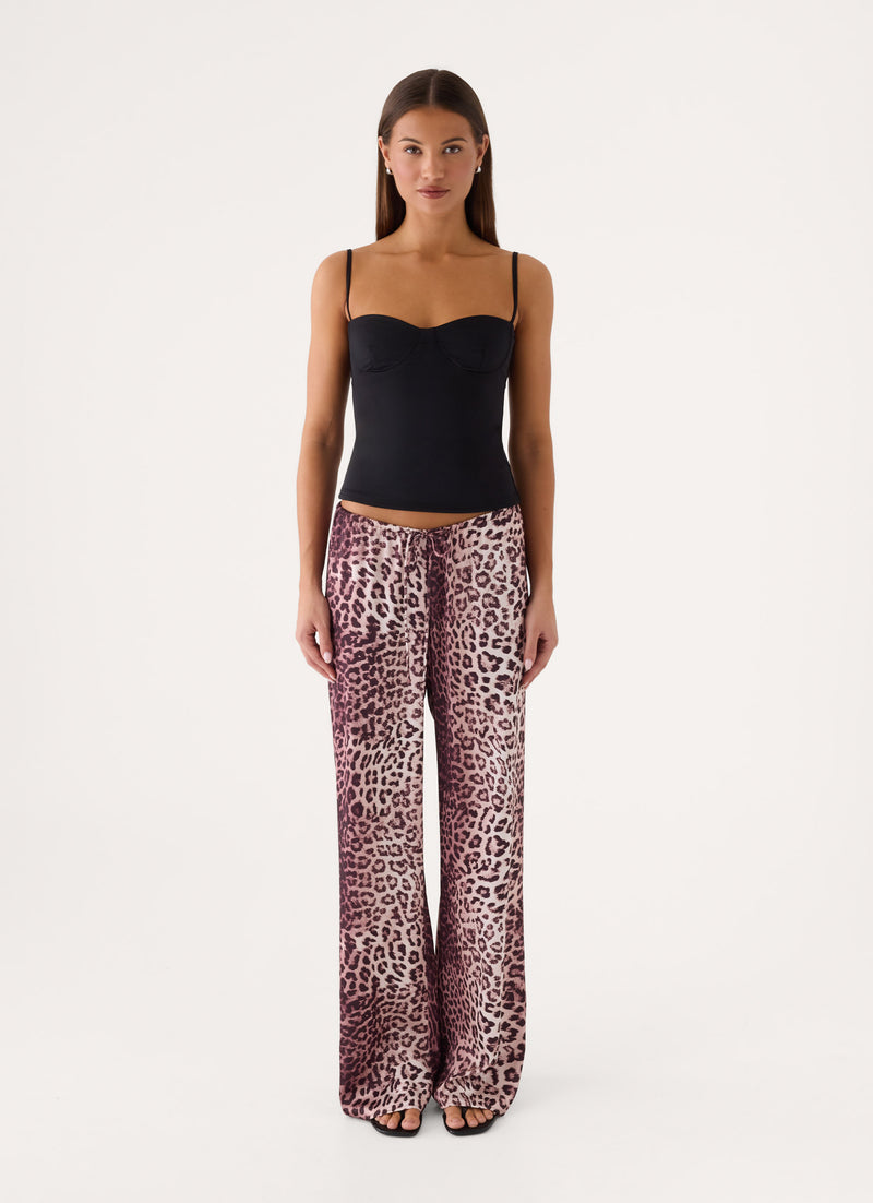 Deacon Low Rise Pants - Leopard