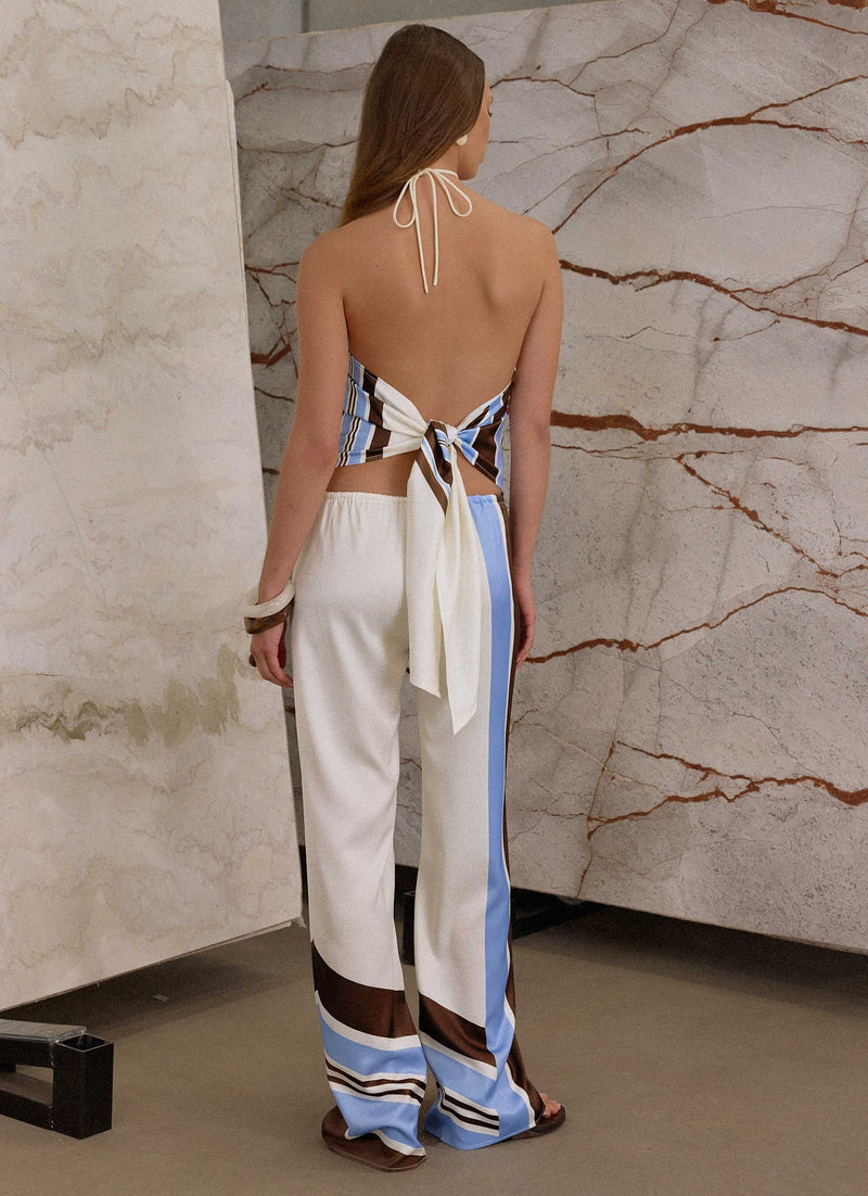 Deacon Low Rise Pants - Purple Stripe