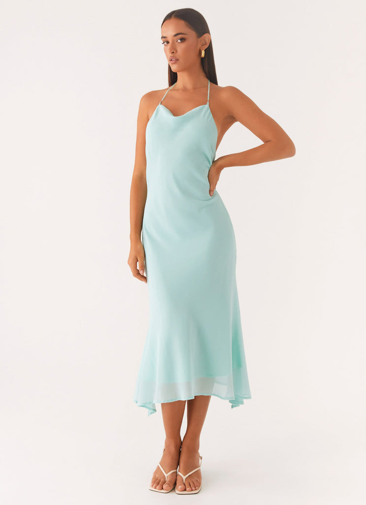 Deep Dive Midi Dress - Pale Blue