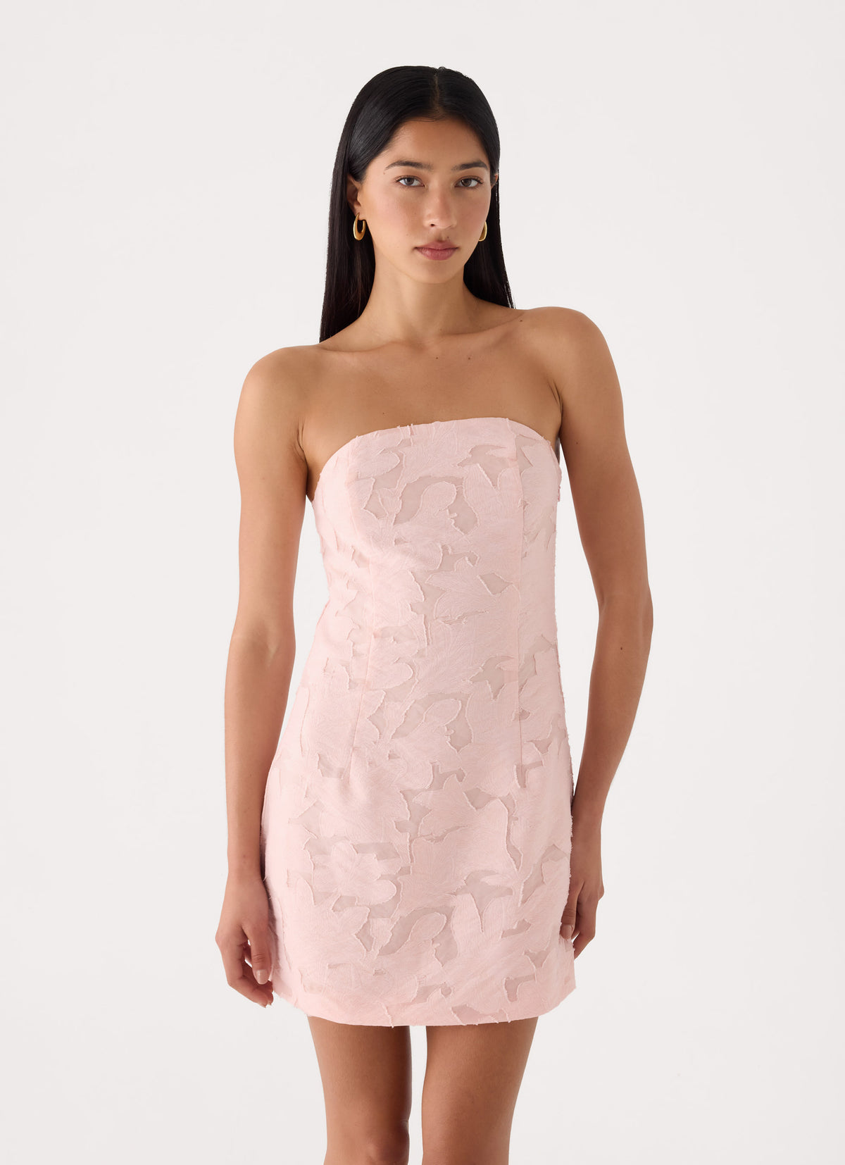 Della Lace Strapless Mini Dress