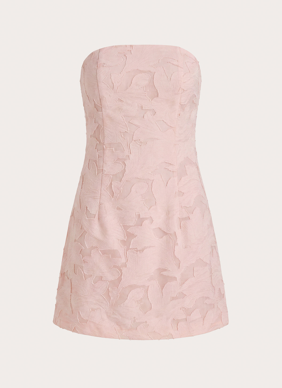 Della Lace Strapless Mini Dress - Pink