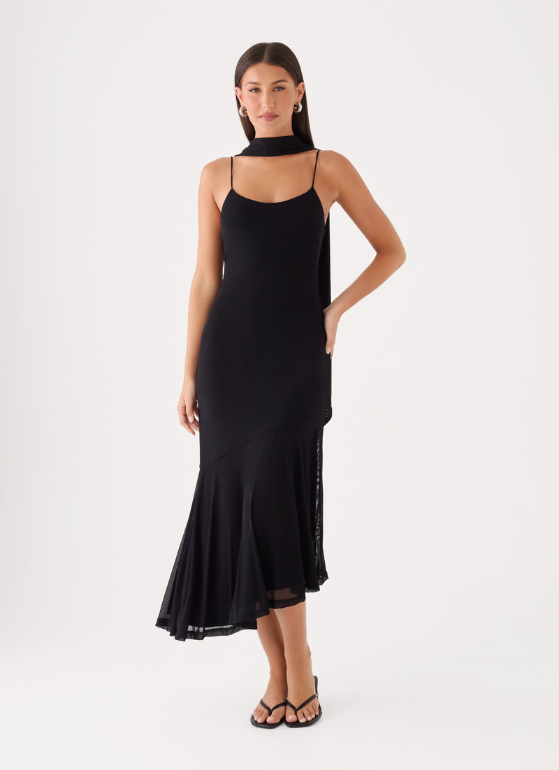 Demitra Midi Dress - Black