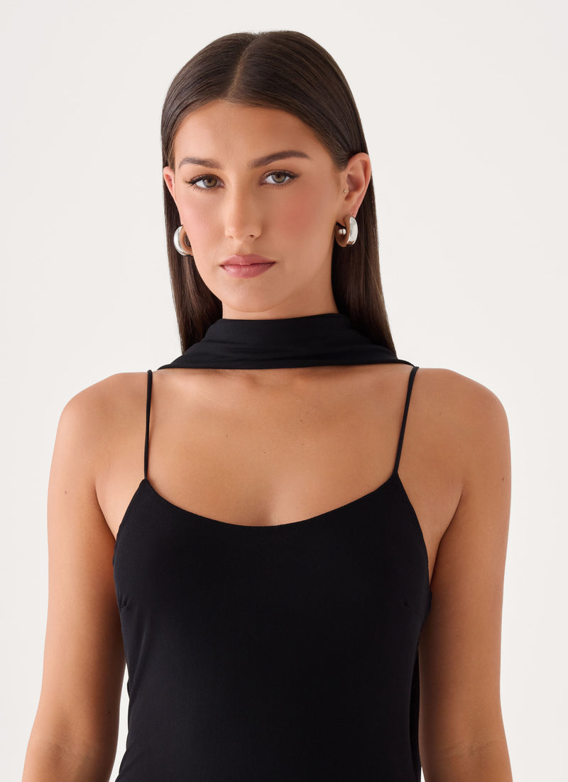 Demitra Midi Dress - Black