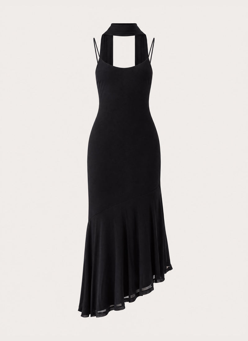 Demitra Midi Dress - Black