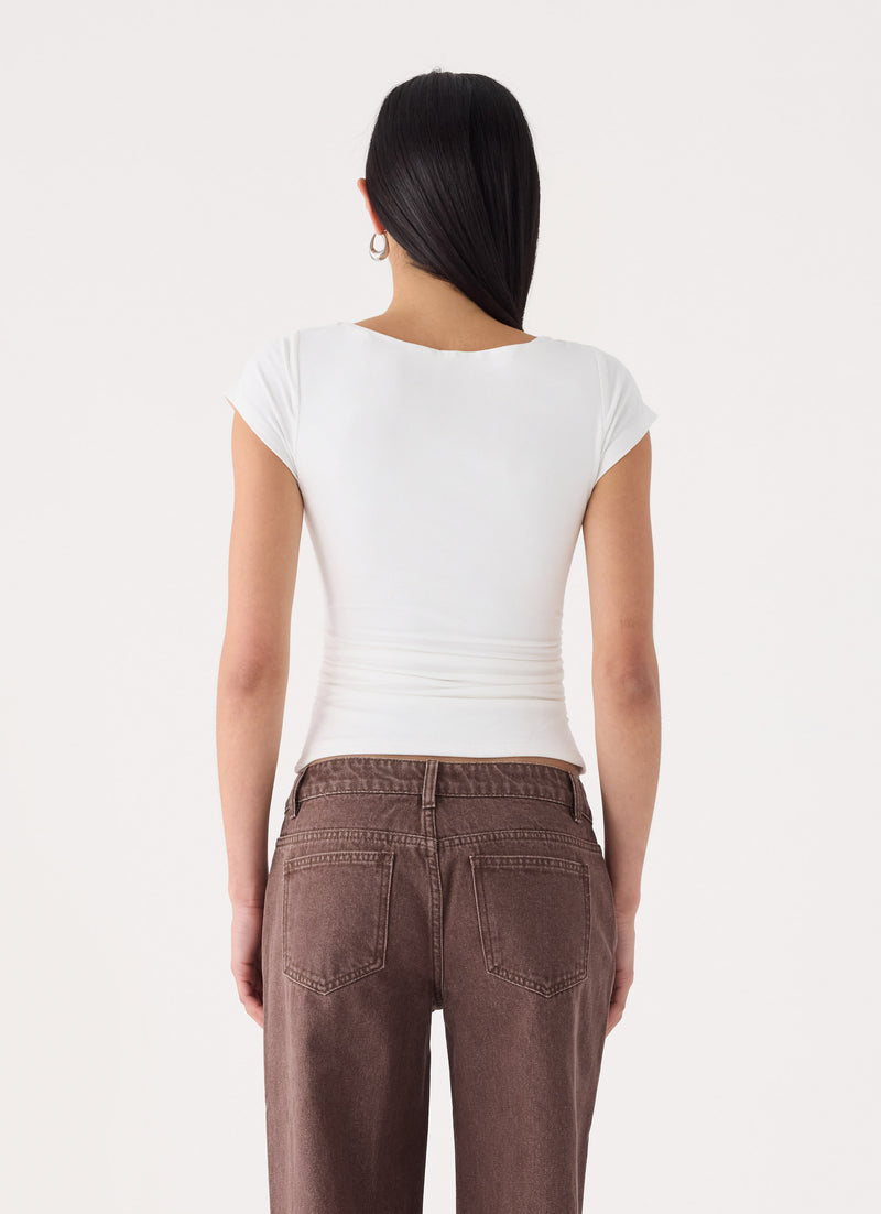 Derrie White Top - White