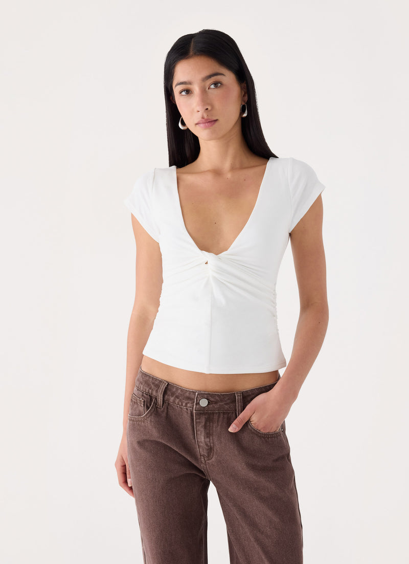 Derrie White Top - White