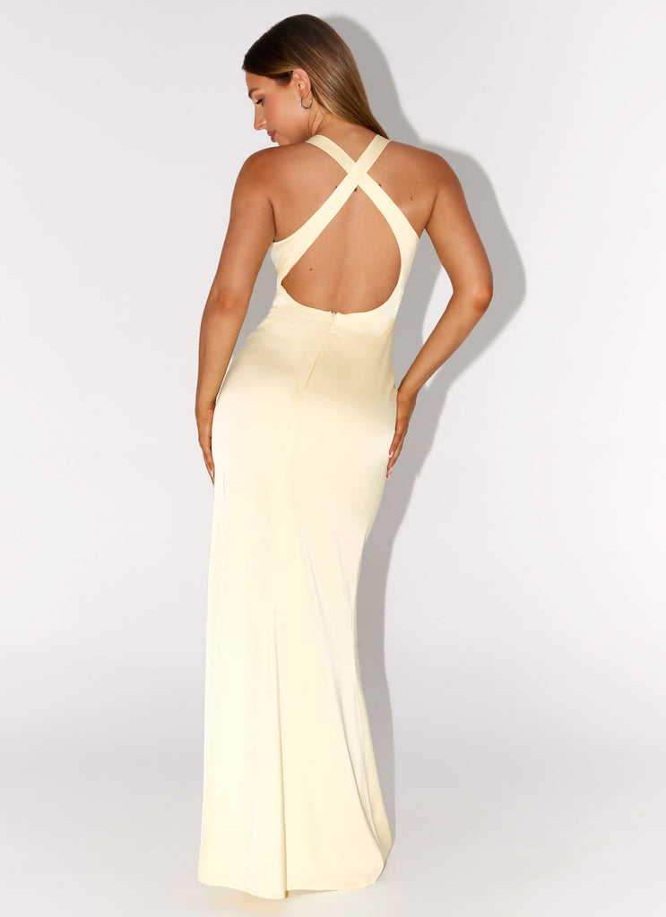 Desi Halterneck Maxi Dress - Yellow Peppermayo Desi Halterneck Maxi Dress - Yellow Peppermayo