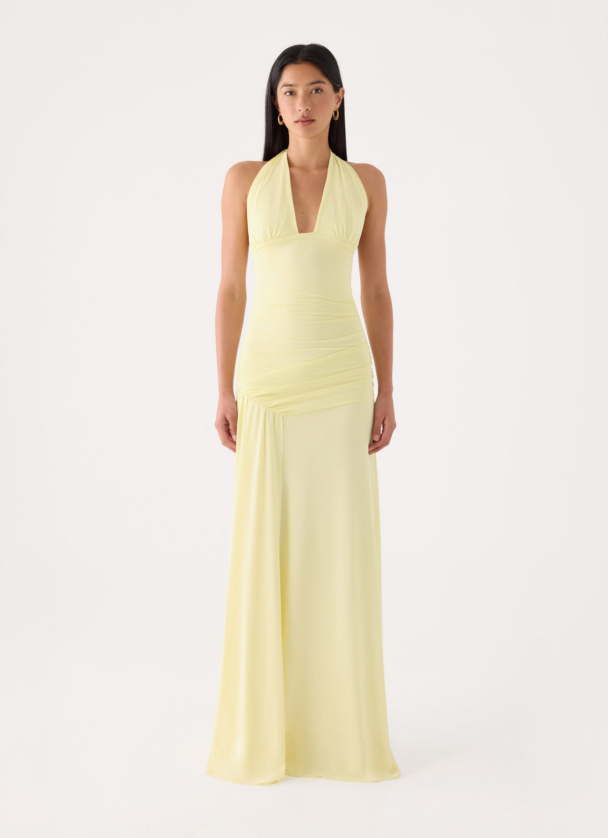 Dinah Halter Maxi Dress - Yellow