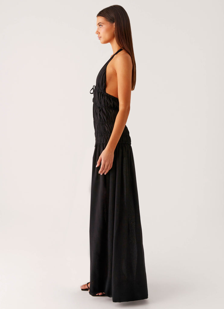 Dione Halter Maxi Dress - Black Peppermayo Dione Halter Maxi Dress - Black Peppermayo