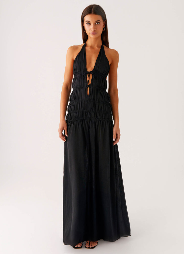 dione halter midi dress LABEL STORE