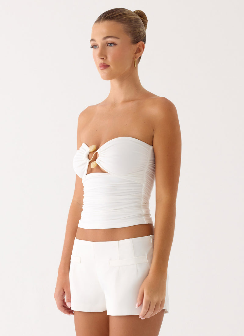Doja Strapless Top - White