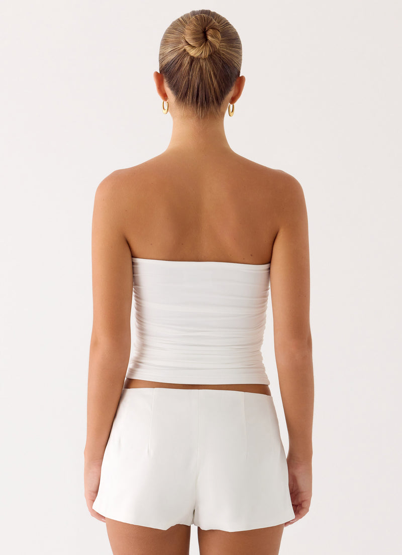 Doja Strapless Top - White