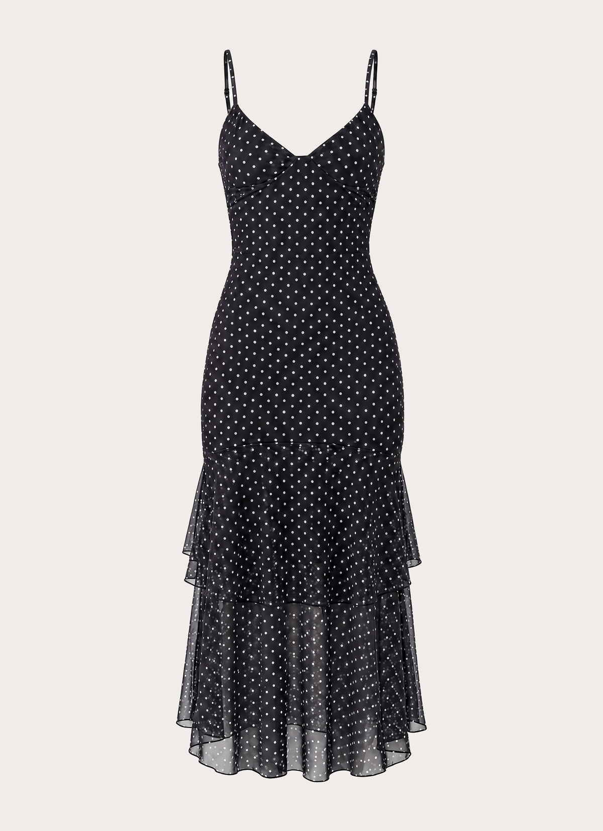 Dolores Midi Dress - Black Polka Dot