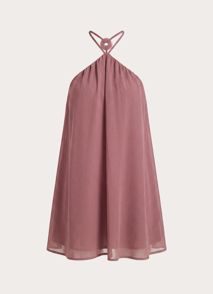 Donar Mini Dress - Mocha Mousse
