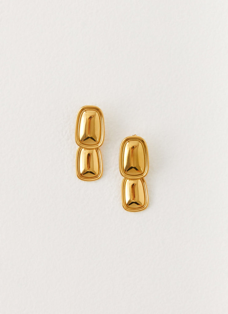 Doubled Up Earrings - Gold