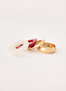 Downtown Darling Bracelets - Red/Gold