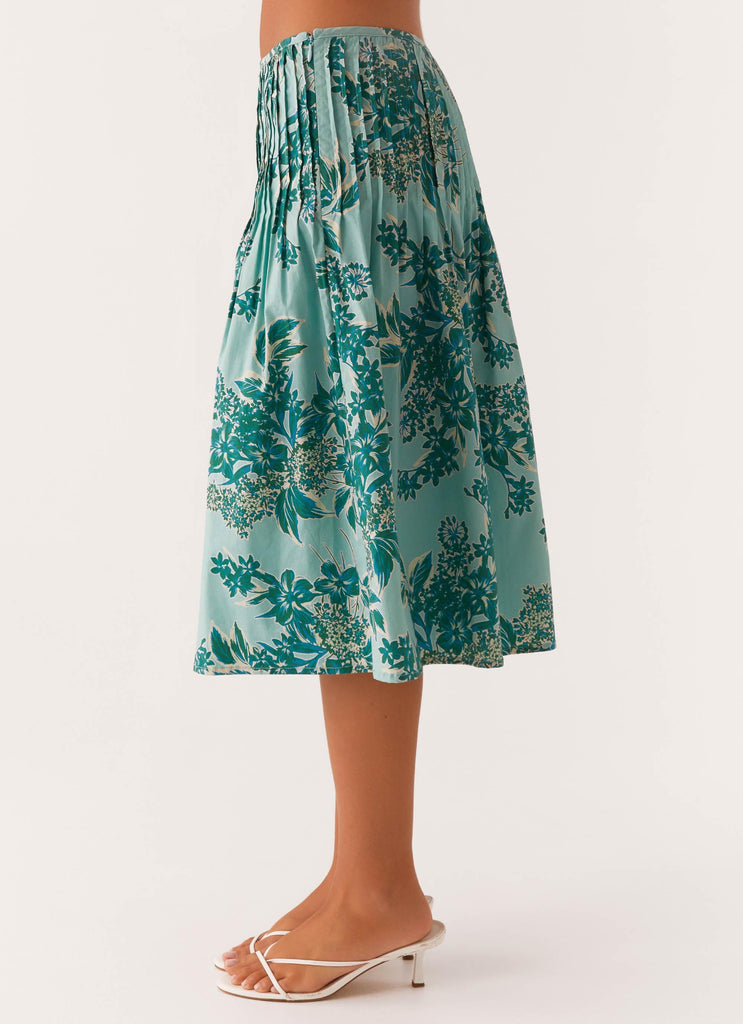 Dreamscape Midi Skirt - Cloud Nine Floral