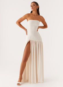 Eden Strapless Maxi Dress - Ivory