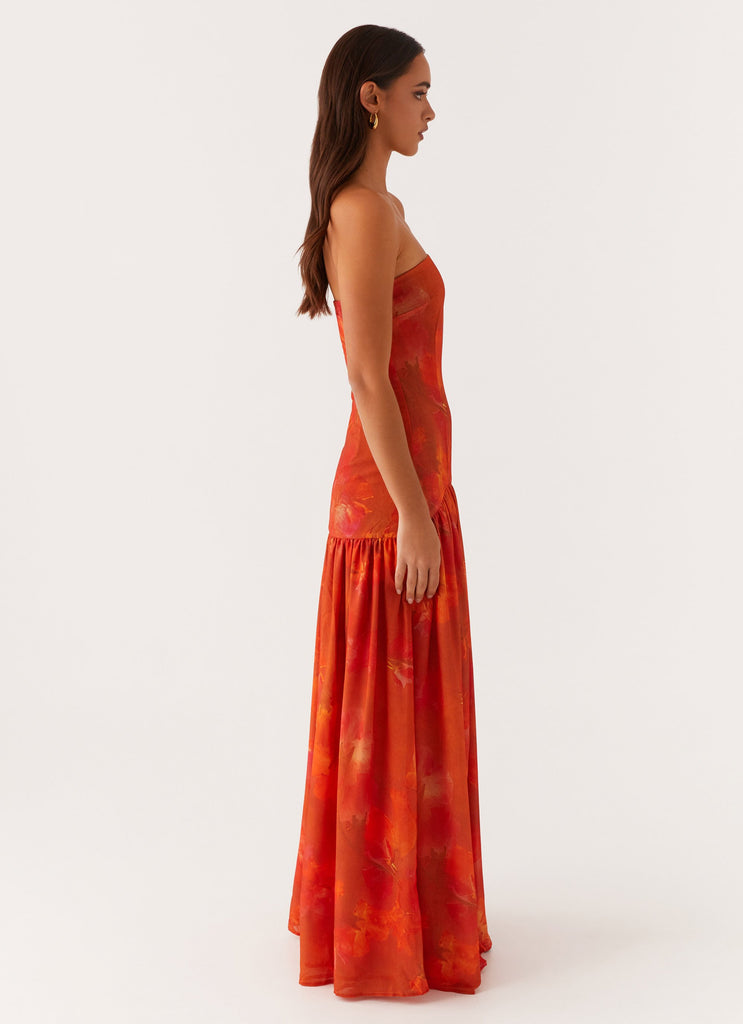 Eden Strapless Maxi Dress - Amber