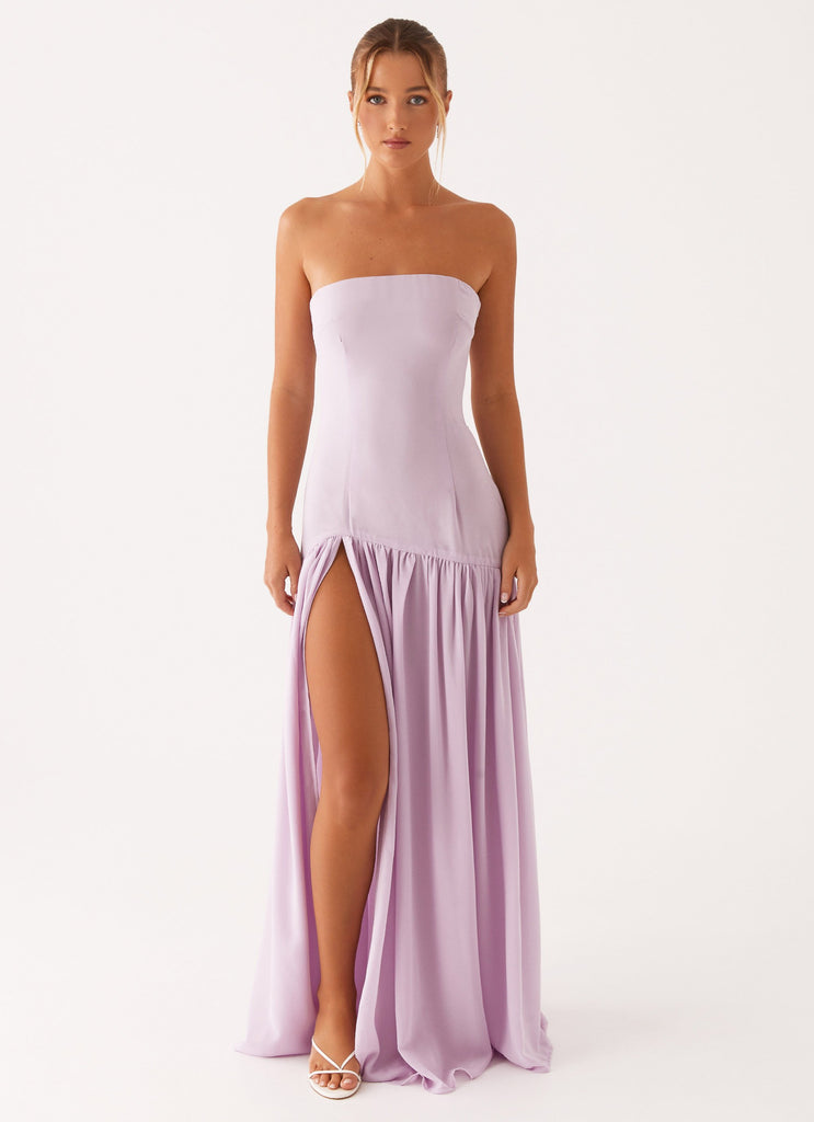 Eden Strapless Maxi Dress - Lilac