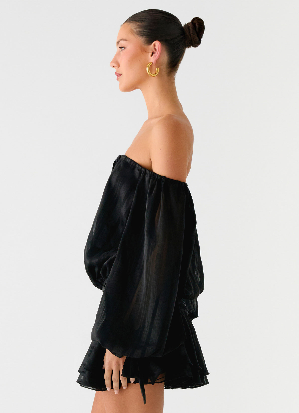Eira Balloon Sleeve Mini Dress