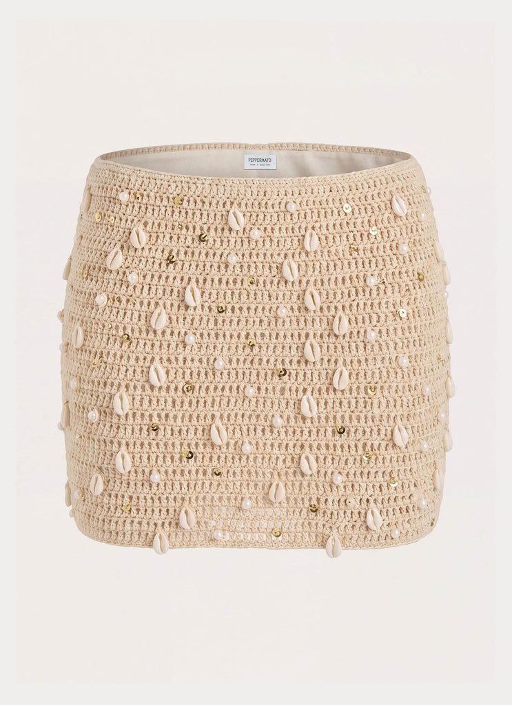 Elaris Crochet Mini Skirt - Ivory