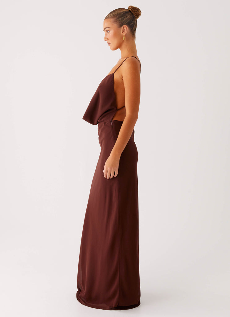 Elation Cowl Neck Maxi Dress - Chocolate Peppermayo Elation Cowl Neck Maxi Dress - Chocolate Peppermayo