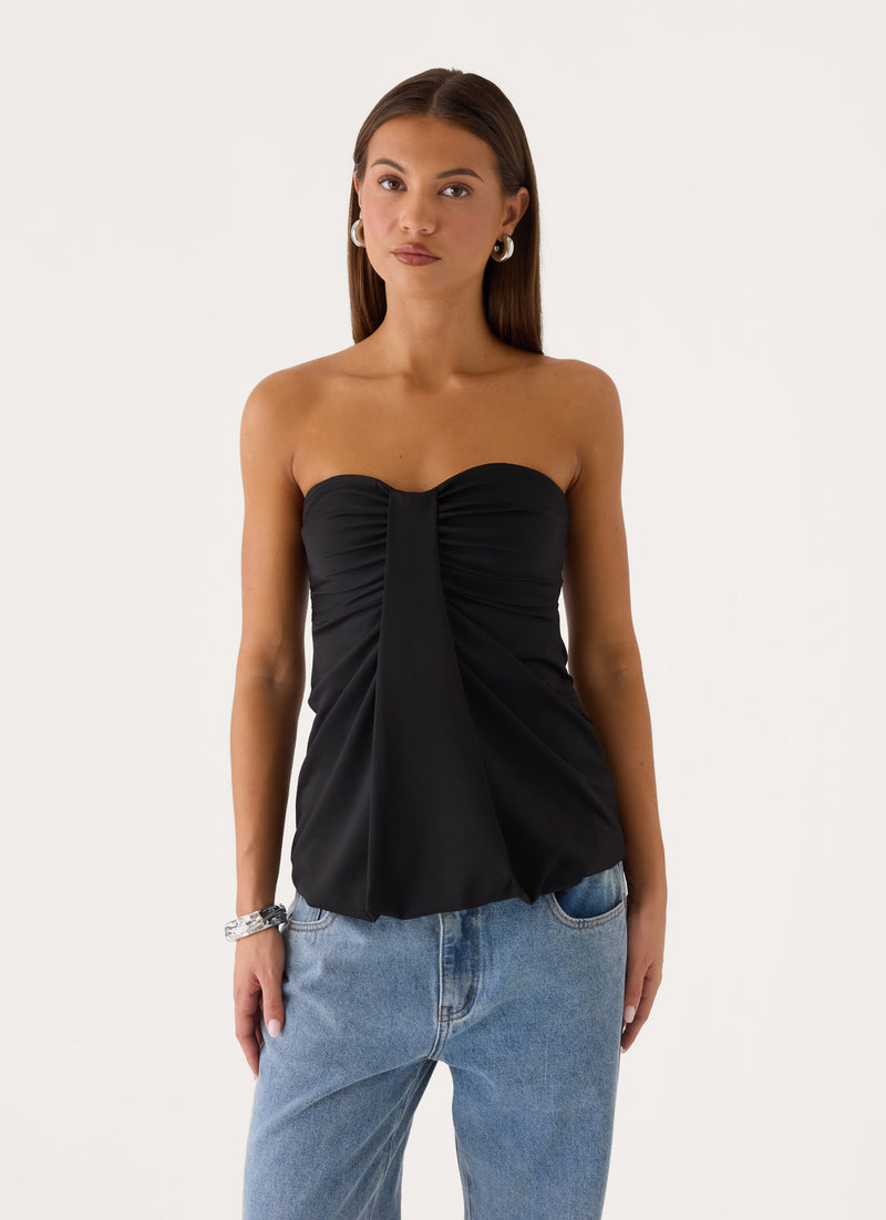 Elindra Strapless Top - Black