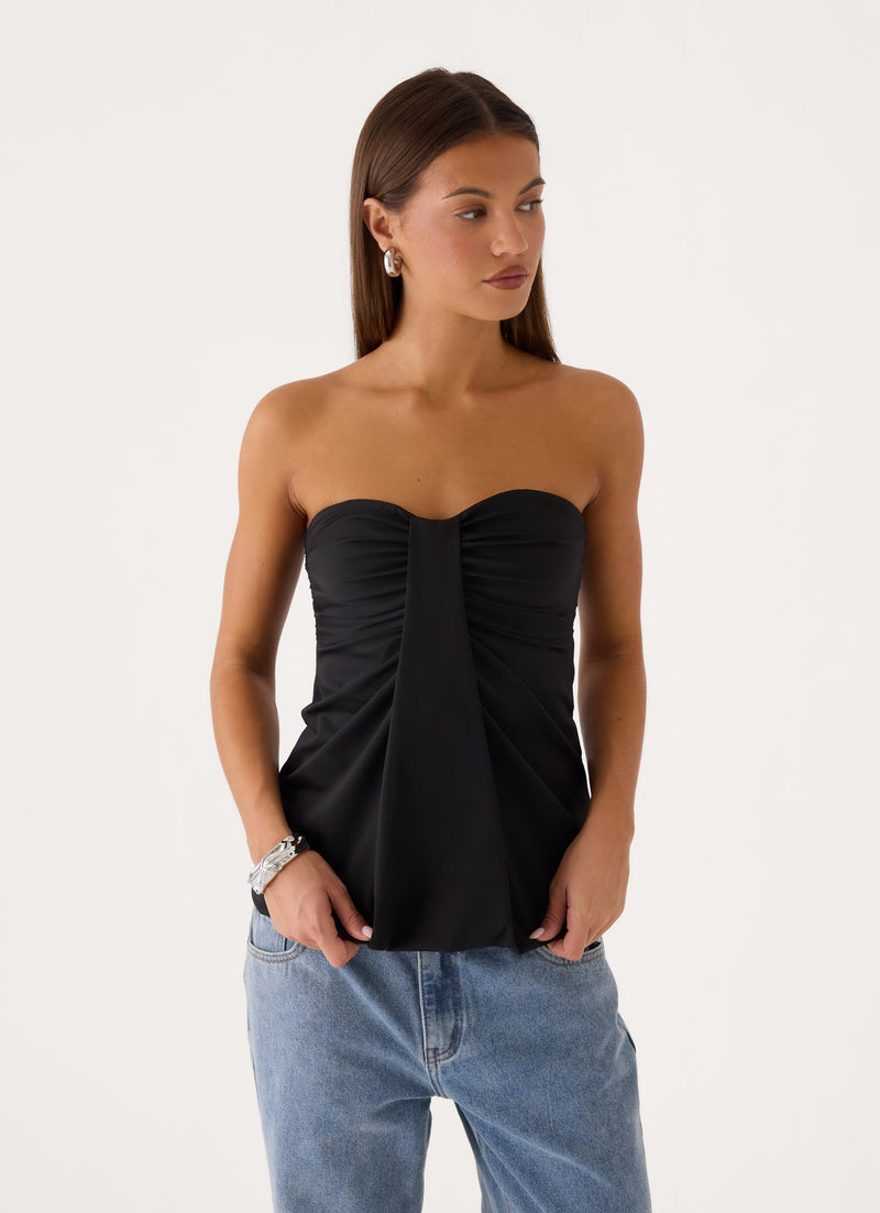 Elindra Strapless Top - Black
