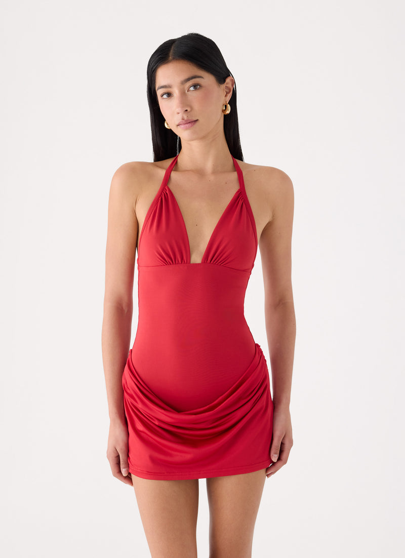 Elira Mini Dress - Chilli Red