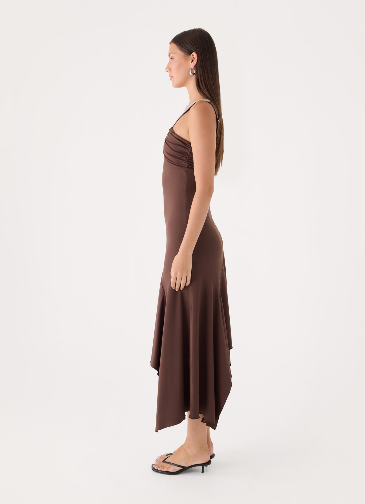 Elixia Midi Dress - Chocolate