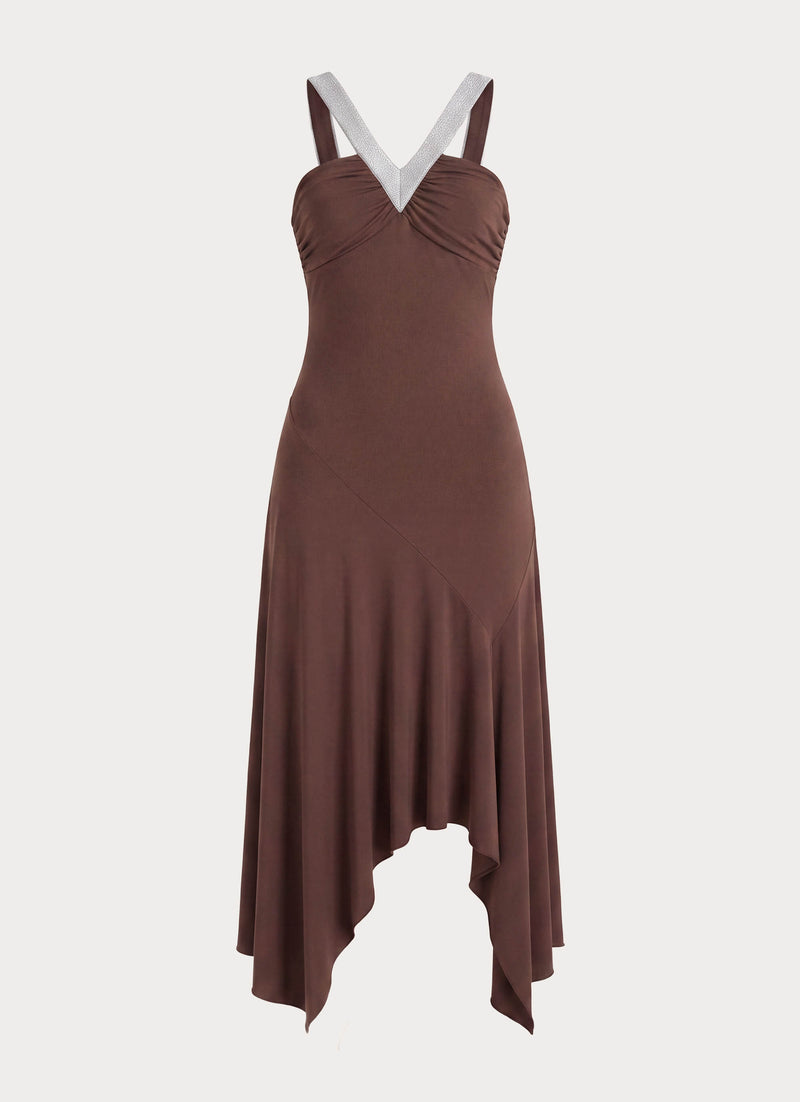 Elixia Midi Dress - Chocolate