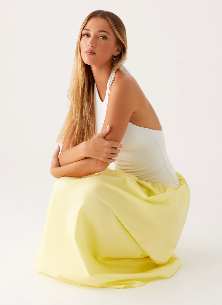 Elora Maxi Dress - Yellow Spliced